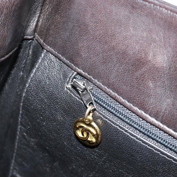 CHANEL Matelasse Chain Shoulder Bag Lamb Skin Black Gold CC Auth 180479SAV