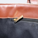 BURBERRY Nova Check Handtas PVC Beige Goud Auth 180482A-20