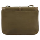 GIVENCHY Umhängetasche Leder Grün Gold Auth 180485-2