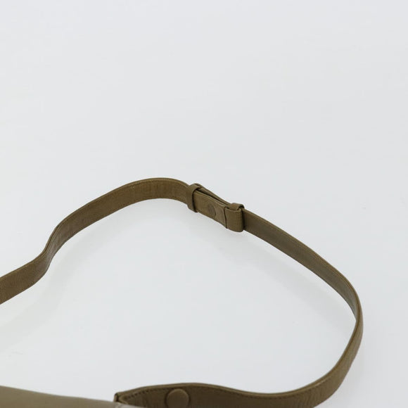 GIVENCHY Umhängetasche Leder Grün Gold Auth 180485