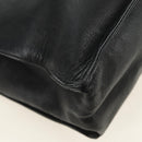 CHANEL Chain Tote Bag Leather Black Gold CC Auth 180487SAV-10
