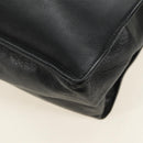 CHANEL Chain Tote Bag Leather Black Gold CC Auth 180487SAV-11