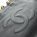 CHANEL Chain Tote Bag Leather Black Gold CC Auth 180487SAV-12