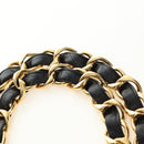 CHANEL Chain Tote Bag Leather Black Gold CC Auth 180487SAV-6