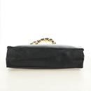CHANEL Chain Tote Bag Leather Black Gold CC Auth 180487SAV-7