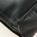 CHANEL Chain Tote Bag Leather Black Gold CC Auth 180487SAV-8