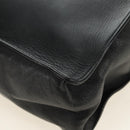 CHANEL Chain Tote Bag Leather Black Gold CC Auth 180487SAV-9