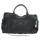 BALENCIAGA The City Hand Bag Nylon 2way Black 115748 Auth 180488SAM-2