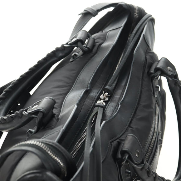 BALENCIAGA The City Hand Bag Nylon 2way Black 115748 Auth 180488SAM