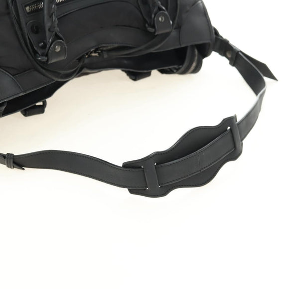 BALENCIAGA The City Hand Bag Nylon 2way Black 115748 Auth 180488SAM