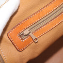 CELINE Macadam Canvas Handtas PVC Leer 2way Bruin Goud Auth 180489A-23