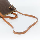CELINE Macadam Canvas Handtas PVC Leer 2way Bruin Goud Auth 180489A-8