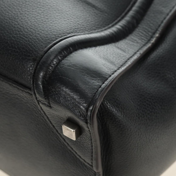 CELINE Luggage Mini Handtasche Leder Schwarz Silber Auth 180490SAM