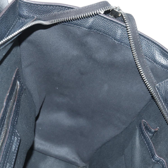 CELINE Luggage Mini Handtasche Leder Schwarz Silber Auth 180490SAM