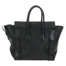 CELINE Luggage Mini Handtasche Leder Schwarz Silber Auth 180490SAM-3
