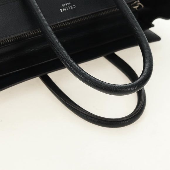 CELINE Luggage Mini Handtasche Leder Schwarz Silber Auth 180490SAM