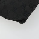 GUCCI GG Canvas Waist bag Black Silver 28566 Auth 180491-14