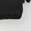GUCCI GG Canvas Waist bag Black Silver 28566 Auth 180491-15