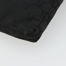 GUCCI GG Canvas Waist bag Black Silver 28566 Auth 180491-16