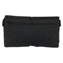 GUCCI GG Canvas Waist bag Black Silver 28566 Auth 180491-2