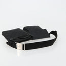 GUCCI GG Canvas Waist bag Black Silver 28566 Auth 180491-7