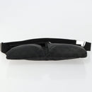 GUCCI GG Canvas Waist bag Black Silver 28566 Auth 180491-5