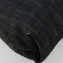 CHANEL COCO Markenkette Umhängetasche Denim Schwarz Silber CC Auth 180492SAV-13