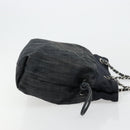 CHANEL COCO Markenkette Umhängetasche Denim Schwarz Silber CC Auth 180492SAV-4
