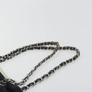 CHANEL COCO Markenkette Umhängetasche Denim Schwarz Silber CC Auth 180492SAV-8