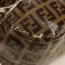 FENDI Zucchino Canvas Mamma Baguette Bag Coated Canvas Beige Gold Auth 180493SAV-15