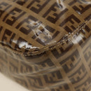 FENDI Zucchino Canvas Mamma Baguette Bag Coated Canvas Beige Gold Auth 180493SAV-16