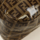 FENDI Zucchino Canvas Mamma Baguette Bag Coated Canvas Beige Gold Auth 180493SAV-17