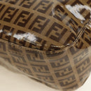 FENDI Zucchino Canvas Mamma Baguette Bag Coated Canvas Beige Gold Auth 180493SAV-18
