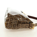 FENDI Zucchino Canvas Mamma Baguette Bag Coated Canvas Beige Gold Auth 180493SAV-4