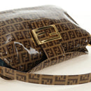 FENDI Zucchino Canvas Mamma Baguette Bag Coated Canvas Beige Gold Auth 180493SAV-6