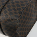 CELINE Macadam Canvas Draagtas PVC Leer Zwart Goud Auth 180495A-15