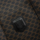CELINE Macadam Canvas Draagtas PVC Leer Zwart Goud Auth 180495A-17