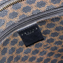CELINE Macadam Canvas Draagtas PVC Leer Zwart Goud Auth 180495A-18