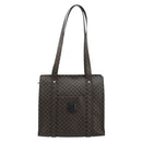 CELINE Macadam Canvas Draagtas PVC Leer Zwart Goud Auth 180495A-13