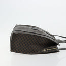CELINE Macadam Canvas Draagtas PVC Leer Zwart Goud Auth 180495A-3