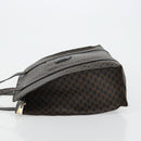 CELINE Macadam Canvas Draagtas PVC Leer Zwart Goud Auth 180495A-4