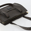 CELINE Macadam Canvas Draagtas PVC Leer Zwart Goud Auth 180495A-6