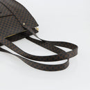 CELINE Macadam Canvas Draagtas PVC Leer Zwart Goud Auth 180495A-7
