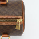 CELINE Macadam Canvas Handtas PVC Leer Bruin Goud Auth 180496A-9