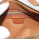 CELINE Macadam Canvas Handtas PVC Leer Bruin Goud Auth 180496A-18