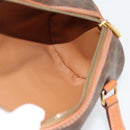 CELINE Macadam Canvas Handtas PVC Leer Bruin Goud Auth 180496A-19