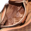 CELINE Macadam Canvas Handtas PVC Leer Bruin Goud Auth 180496A-11