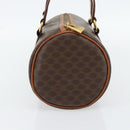 CELINE Macadam Canvas Handtas PVC Leer Bruin Goud Auth 180496A-3