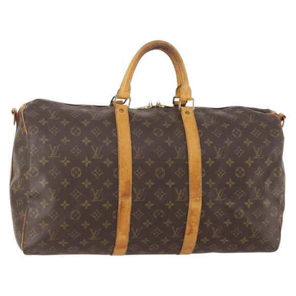 LOUIS VUITTON Monogram Keepall Bandouliere 50 Boston Bag M41416 LV Auth 180498