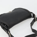 Salvatore Ferragamo Gancini Shoulder Bag Leather Black Silver Auth 180500A-6